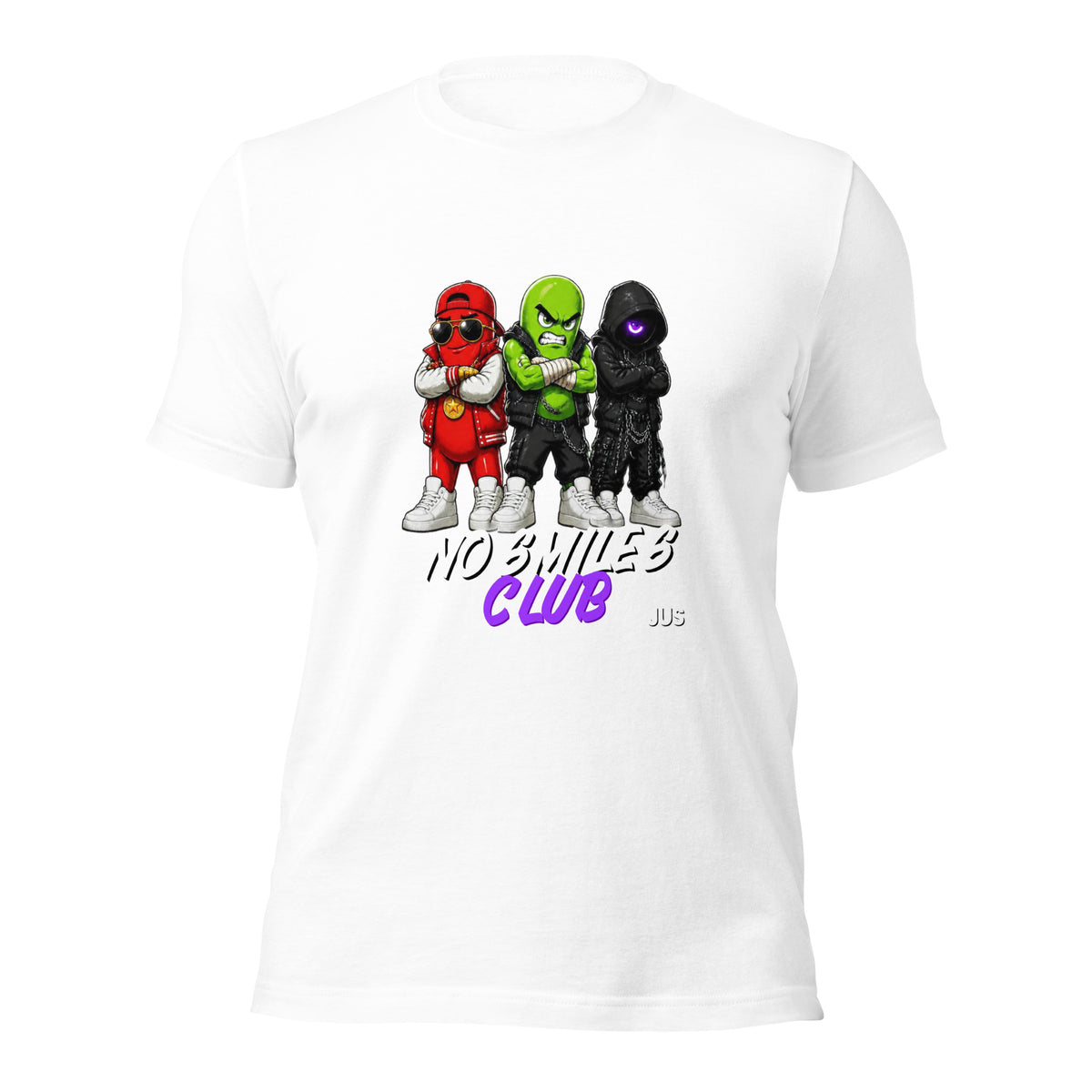 No Smiles Club T-Shirt, Blaze, Sour and Glitch jelly bean design