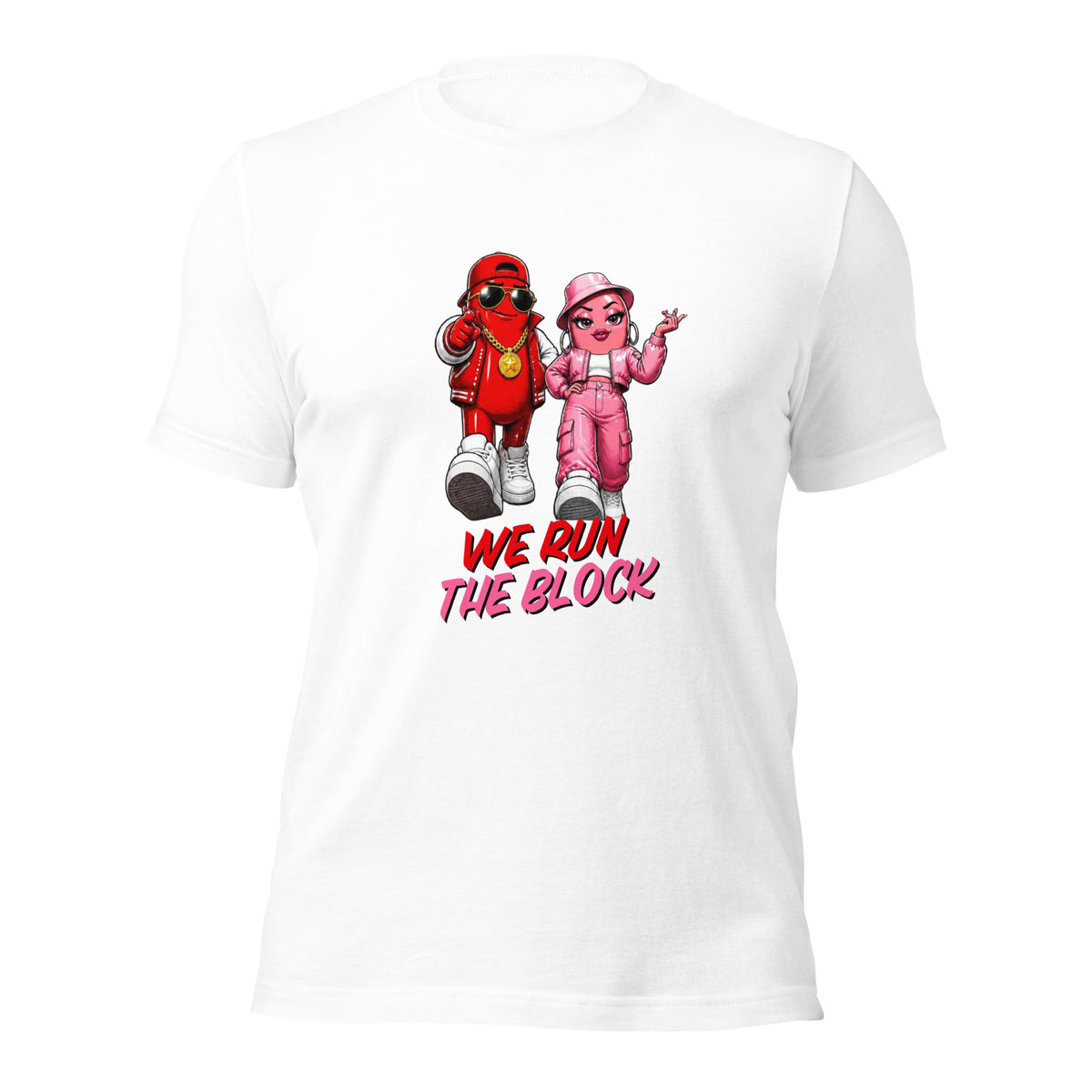 We Run The Block T-Shirt, Blaze and Poppi jelly bean design