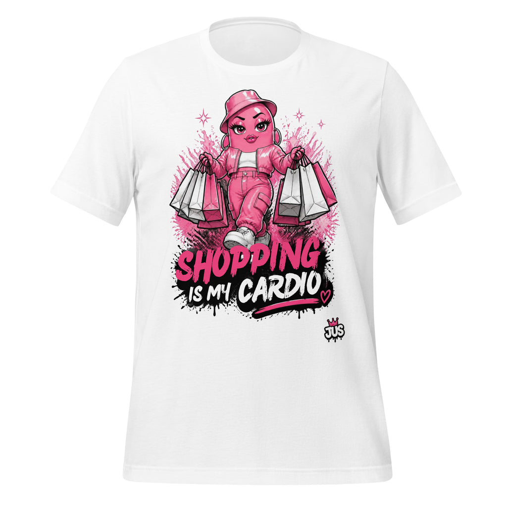 Shopping Is My Cardio T-Shirt, Poppi jelly bean streetwear design