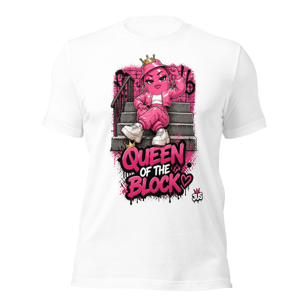 Queen Of The Block T-Shirt, Poppi jelly bean streetwear design